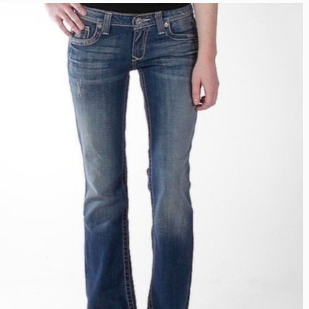 Big Star Casey boot cut jeans 28 regular Gold Thread Flap pockets 30x29 USA - Picture 2 of 13
